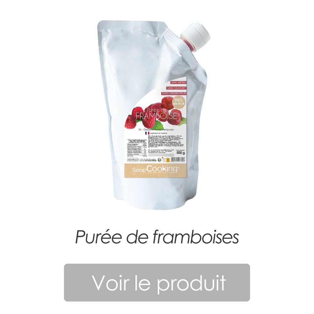 Layer Cake ganache Framboise Coco purée de frambosie  - ScrapCooking